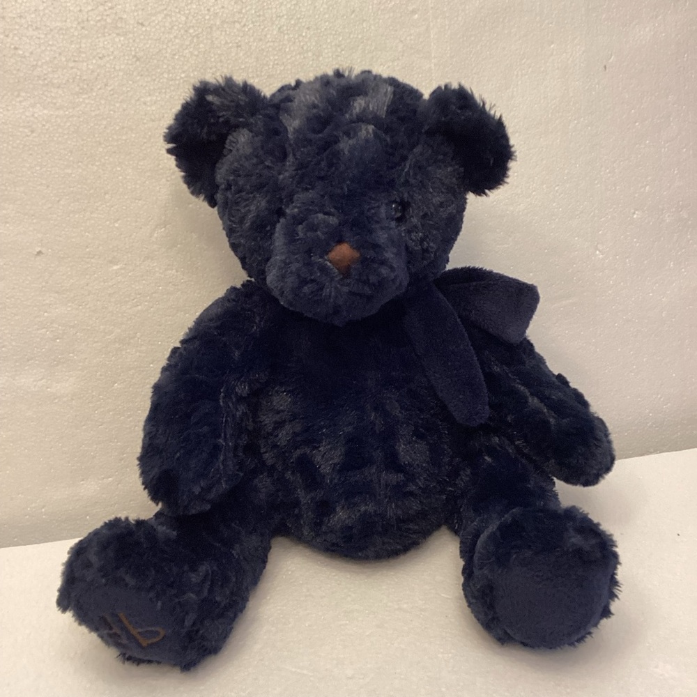 Dennis Basso Home 12 in Sitting Teddy BearMarbled Purple/Blue Plush